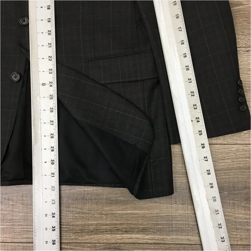 Jack Victor Mens Blazer Sport Coat 3 Button Casual Jacket Size 42R Wool‎ Suits